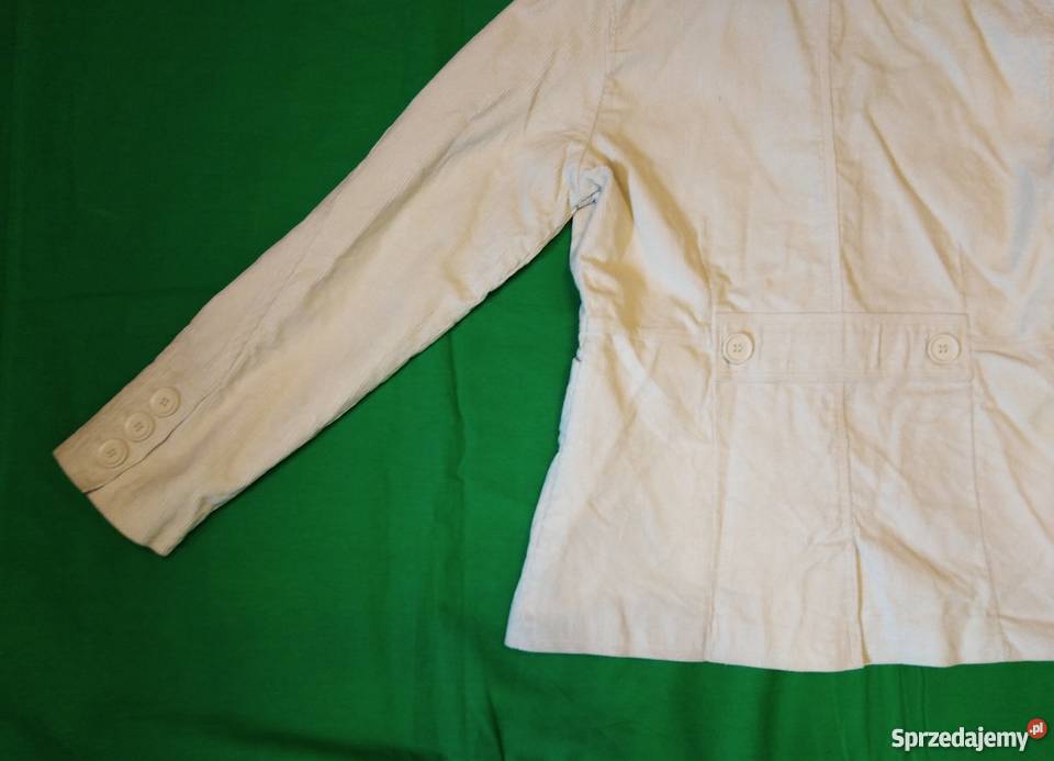 Wygodny jasny prążkowany bawełniany żakiet mazowieckie