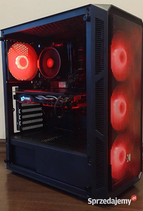 Komputer gamingowy GTX 1080 8GB Ryzen 7 16GB SSD Liczba rdzeni procesora 6 Elektronika Ostrów Wielkopolski
