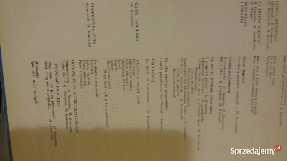 Głos przyrody jesień zima książki dziecięce Warszawa