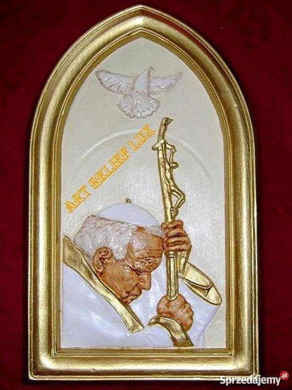 RELIEF JAN PAWEŁ II 2 OBRAZ PŁASKORZEŹBA Zielona Góra
