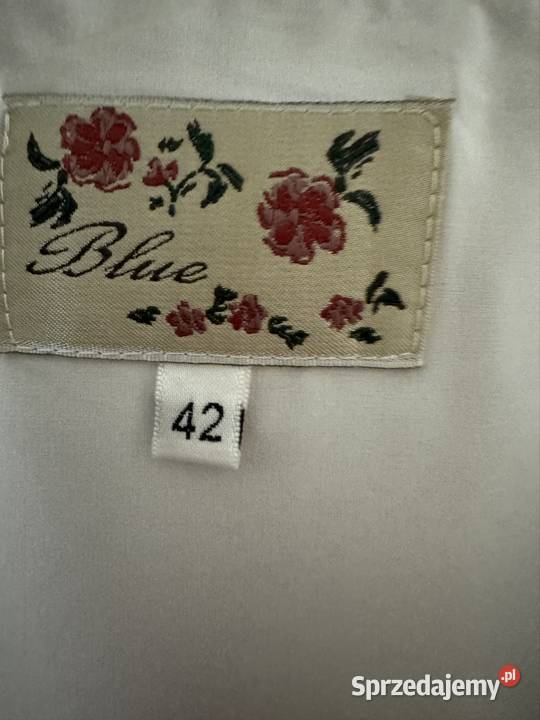Bluzka damska 42 Blue kremowa z tureckim wzorem kolorowy Częstochowa