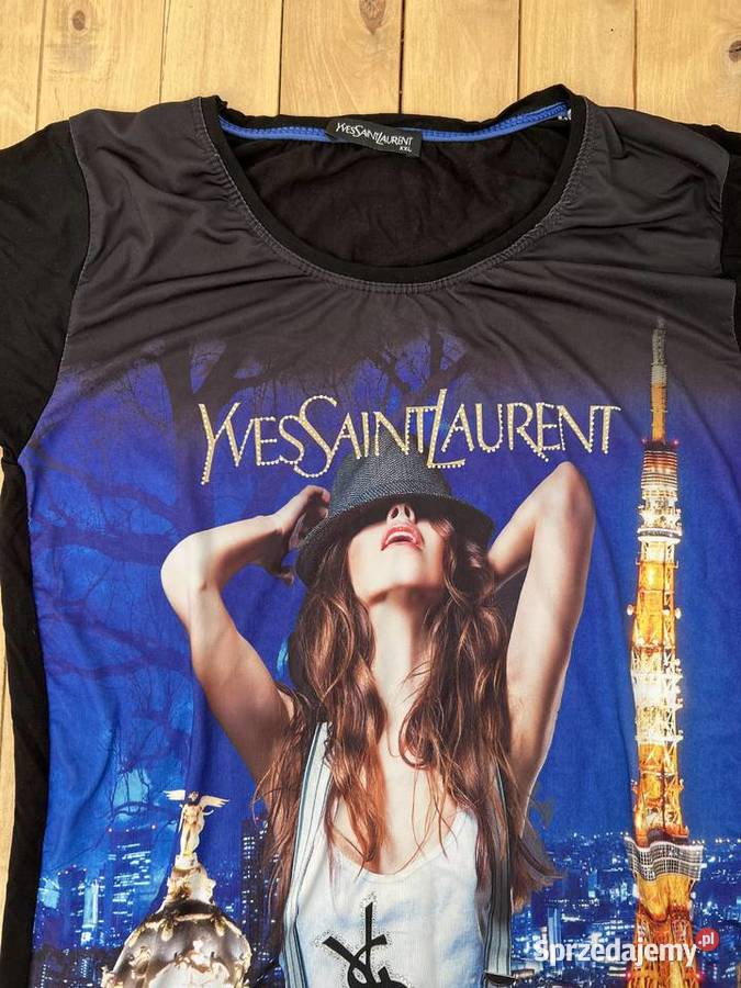 koszulka saint laurent M z printem y2k krótki Warszawa