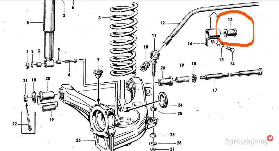 Wartburg 353 13 Nowe tulejki gumowe tylnego osobowe