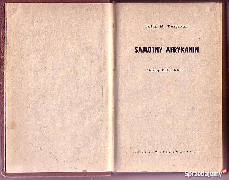 6289 SAMOTNY AFRYKANIN COLIN M TURNBULL Czyrna