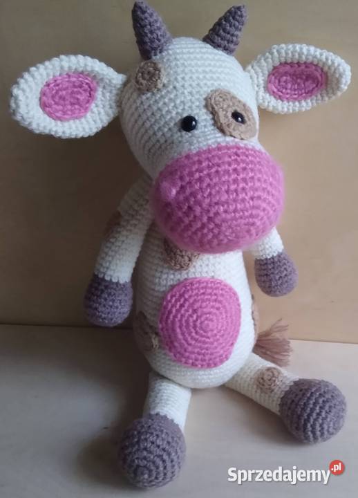 Krowa Krówka Amigurumi Crochet Maskotka Handmade Gdańsk