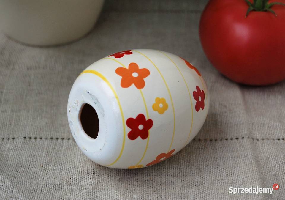 Jajko pisanka w kwiaty figurka ceramika Dekoracje i ozdoby Lublin sprzedam