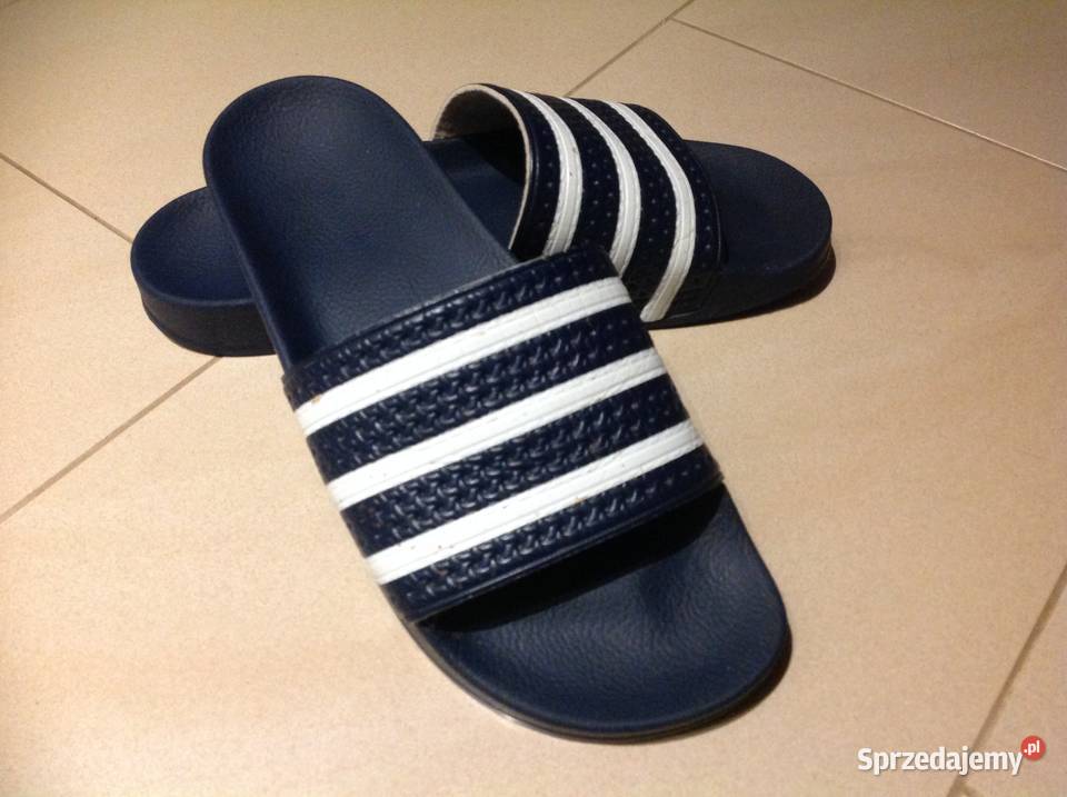 Adidas Klapki Granatowo Białe Męskie 10 44 44 23 Adidas lubuskie Nowa Sól