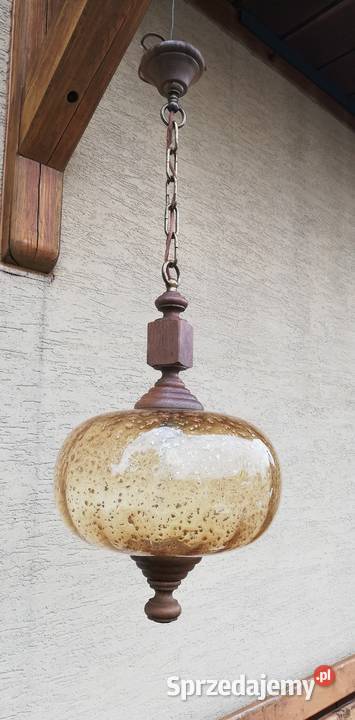 Lampa sufitowa stylowa żyrandol szklany klosz Garwolin