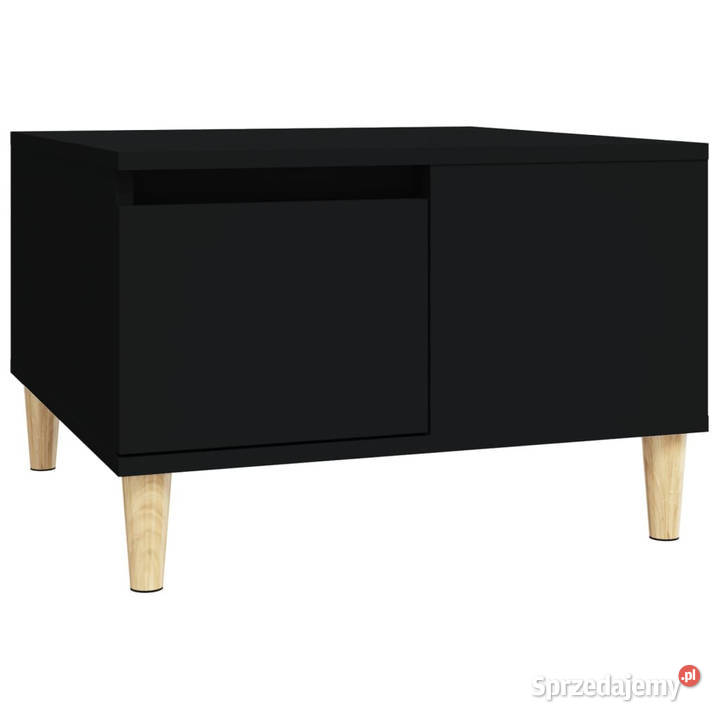 Stolik kawowy czarny 55x55x365 materiał Warszawa