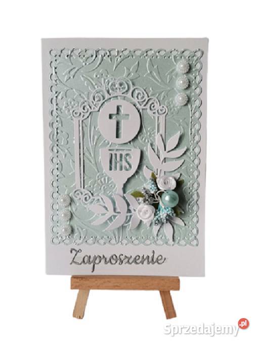 ZAPROSZENIA KOMUNIA CHŁOPIEC KIELICH Z HOSTIĄ Poznań sprzedam