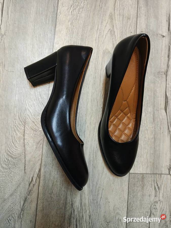 42 Czarne mega wygodne czółenka wieczorowe NOWE 27cm Damskie Kraków