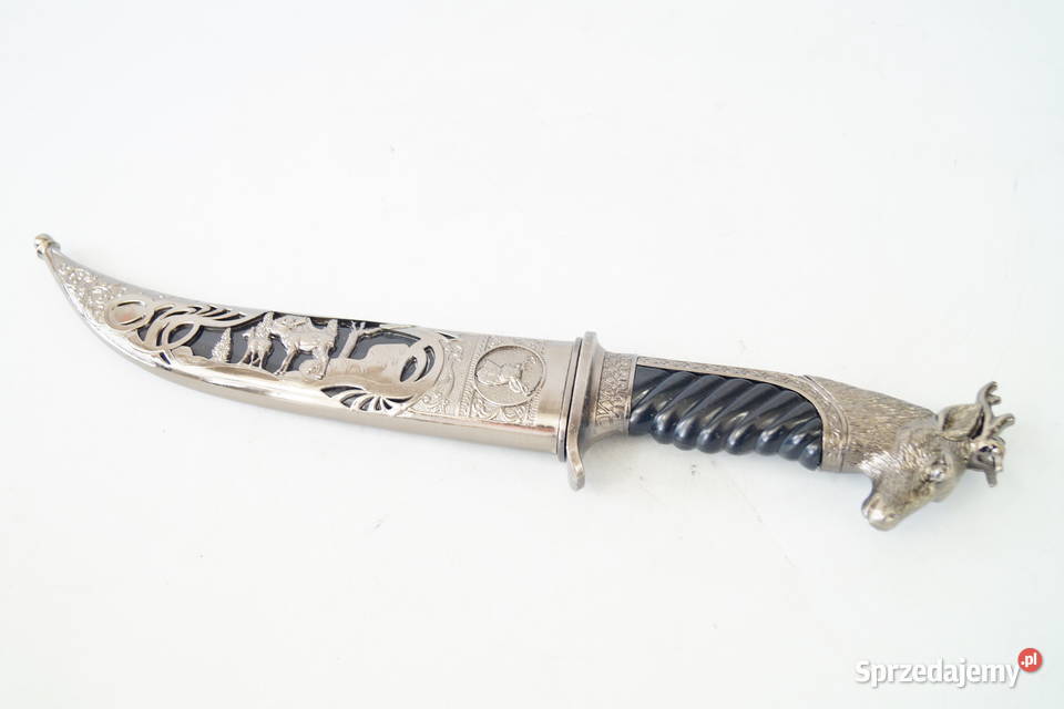 NÓŻ MYŚLIWSKI dekoracyjny z jeleniem prezent