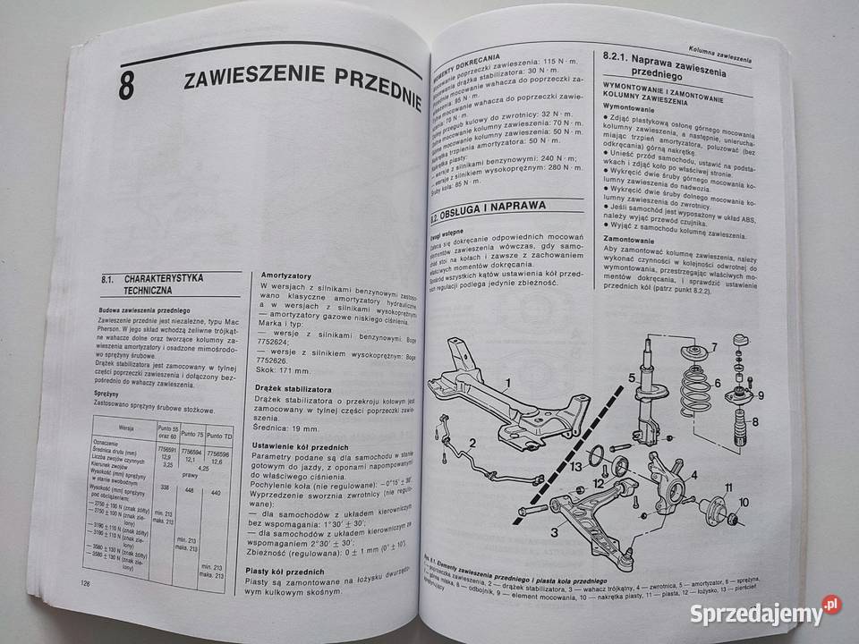 Fiat Punto WKŁ książka Pozostałe Myszków