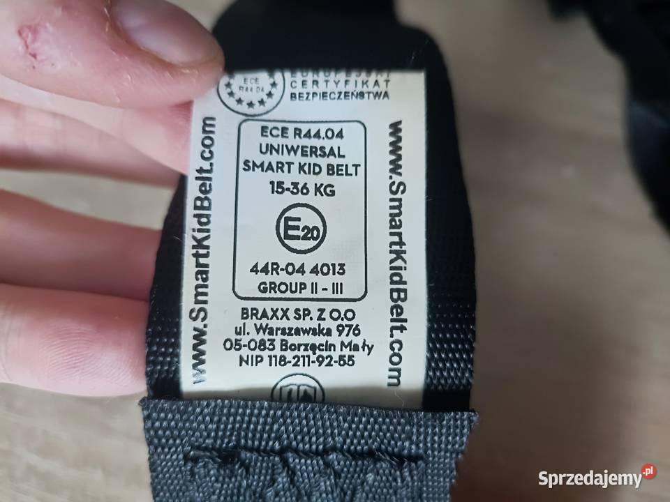 Smart kid belt pas bezpieczeństwa 4Baby pomorskie Kwidzyn