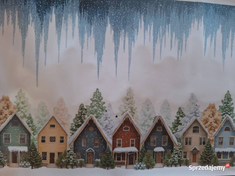 Naklejka świąteczna wioska świąteczna na okno Kalisz sprzedam