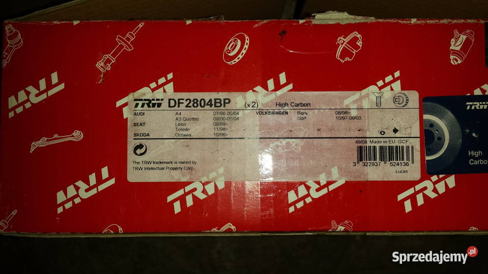 Tarcze hamulcowe vw audi skoda DF2804 Cieszyn