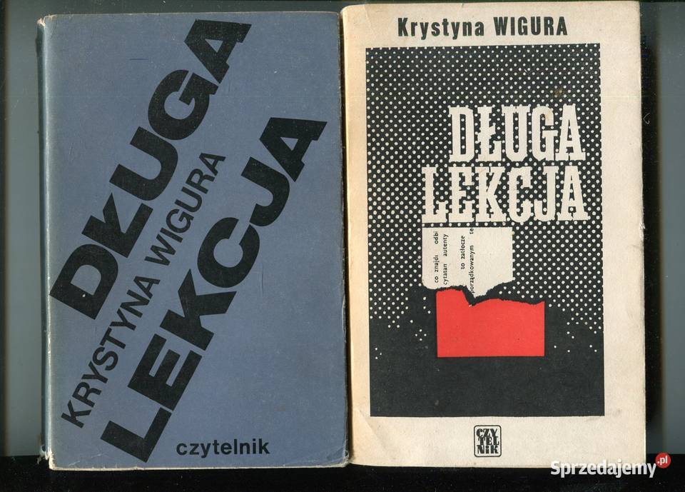 Długa lekcja Krystyna Wigura 2 wydania Szczecin