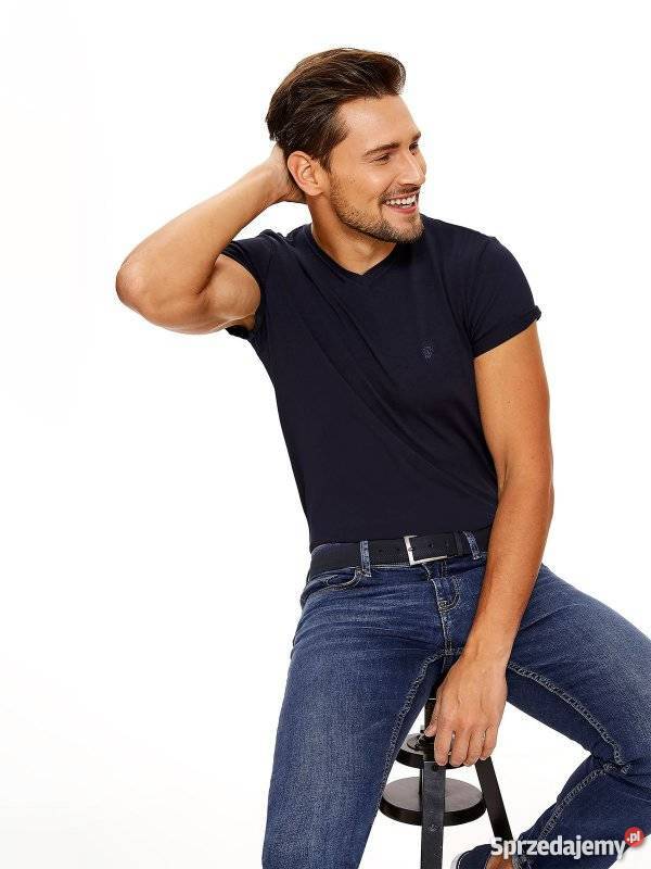Granatowy tshirt męski Top Secret Olkusz