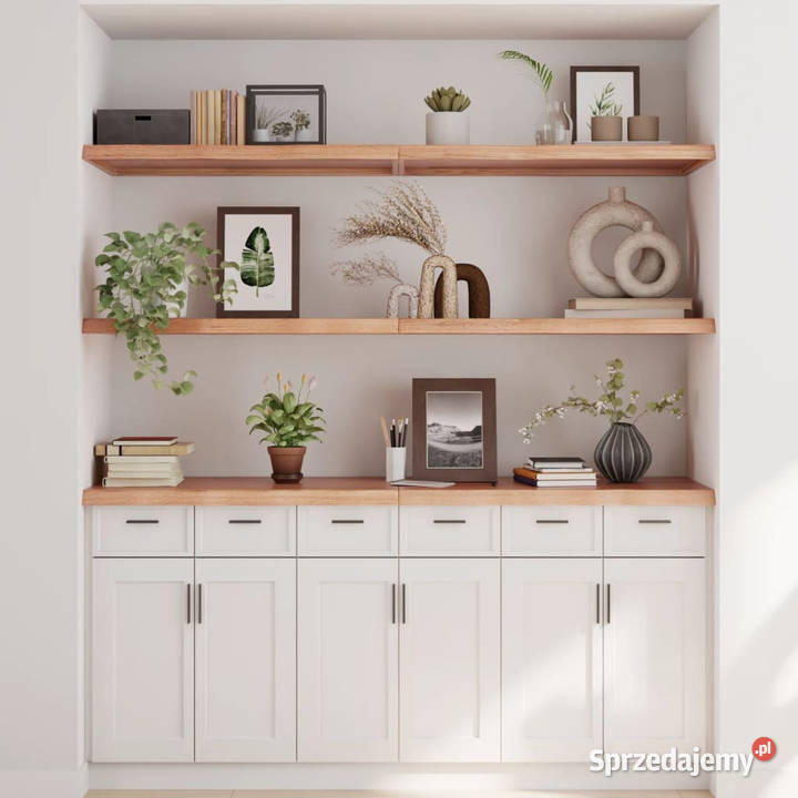 Półka brązowa 180x60x24 lakierowane lite drewno Warszawa