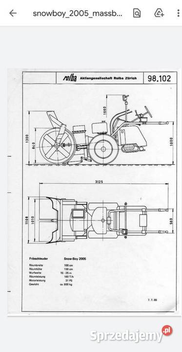 Traktorek Rolba snow boy 2004 silnik boxer 700 lubelskie Parczew