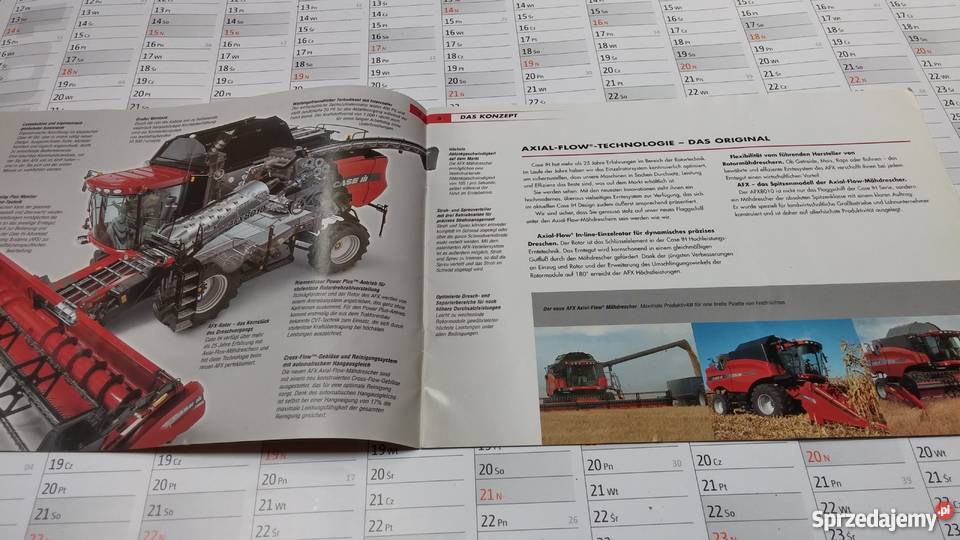 Broszura prospekt folder CASE IH AFX8010 wielkopolskie Szamotuły