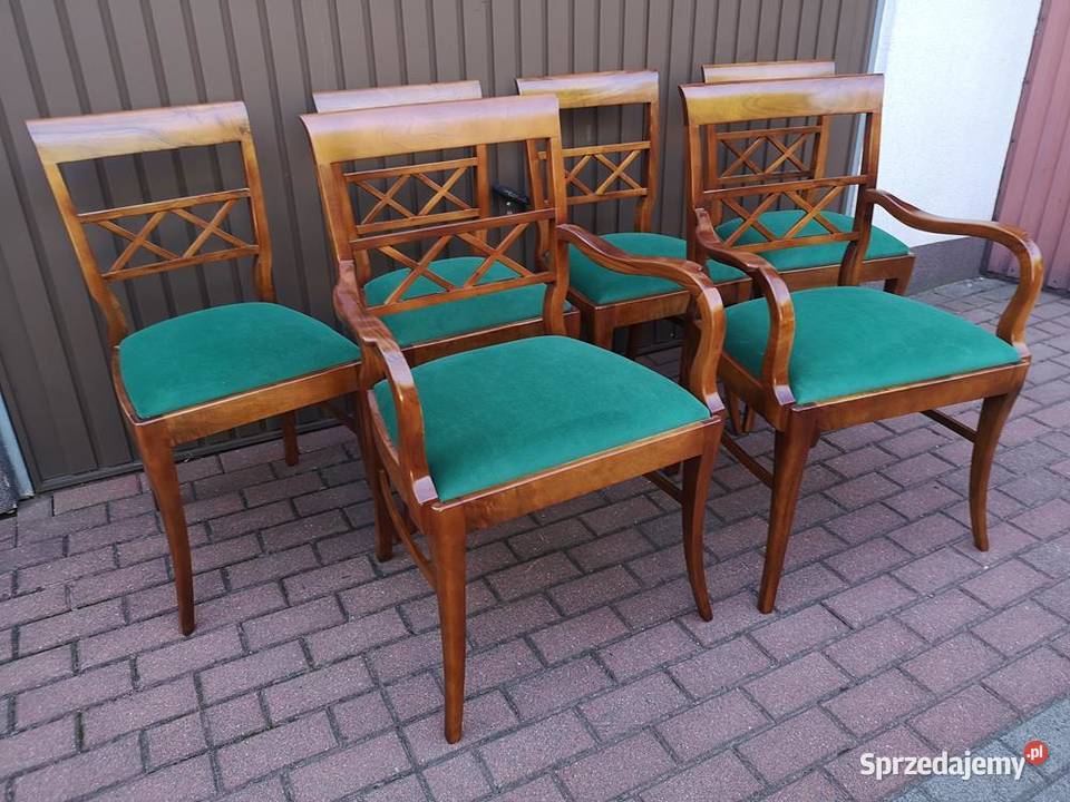 KrzesłaFotele 6 Komplet ARTDECO Biedermeier Swarzędz