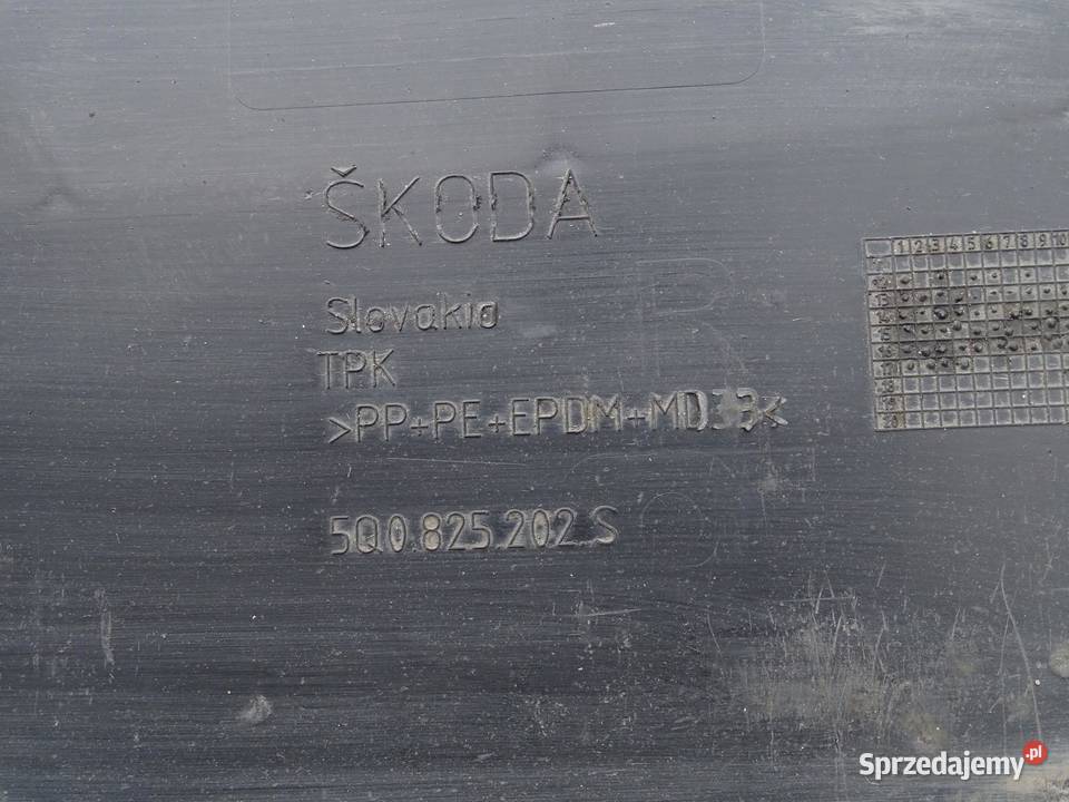 OSŁONA PŁYTA DOLNA PODWOZIA PRAWA SKODA OCTAVIA