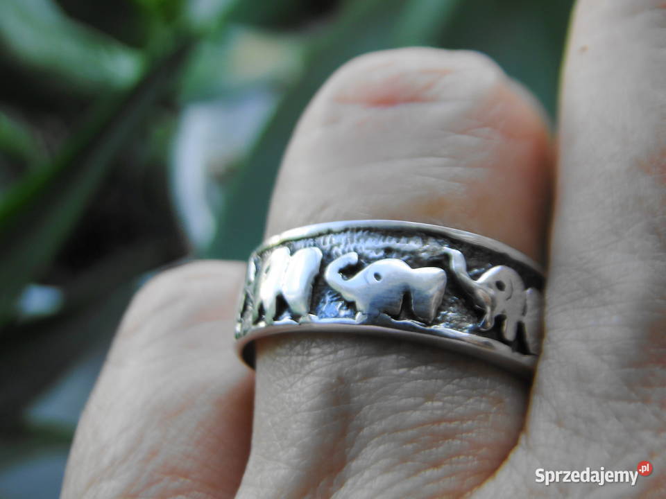 Solidny Pierścionekobrączka srebro 925 mazowieckie Warszawa