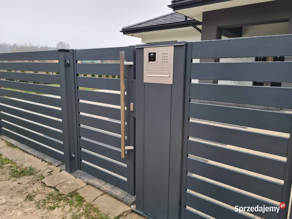 Brama skrzydłowa 400x120 nowoczesne ogrodzenia ocynk Ostrów Wielkopolski