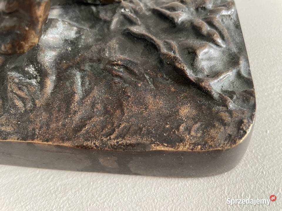 Piękna stara figura z brązu psa Łódź sprzedam