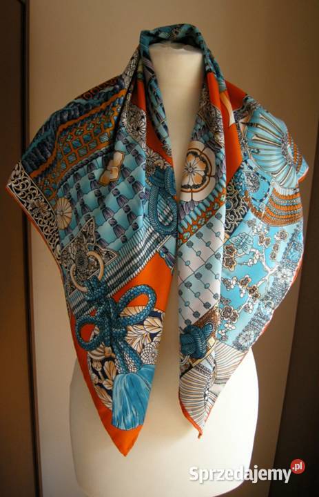 Hermes Paris apaszka twill silk 8989 orange Kolonia Piaski