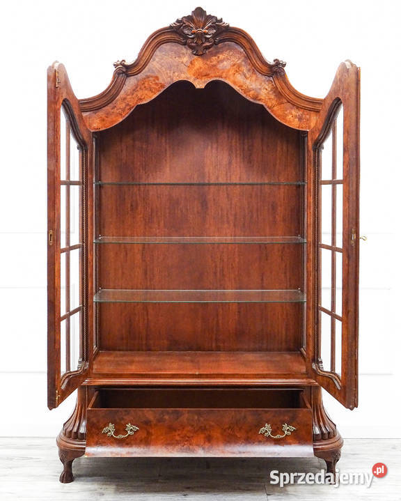 WITRYNA drewniana Orzech styl NeoBarok SZPROSY Kalisz