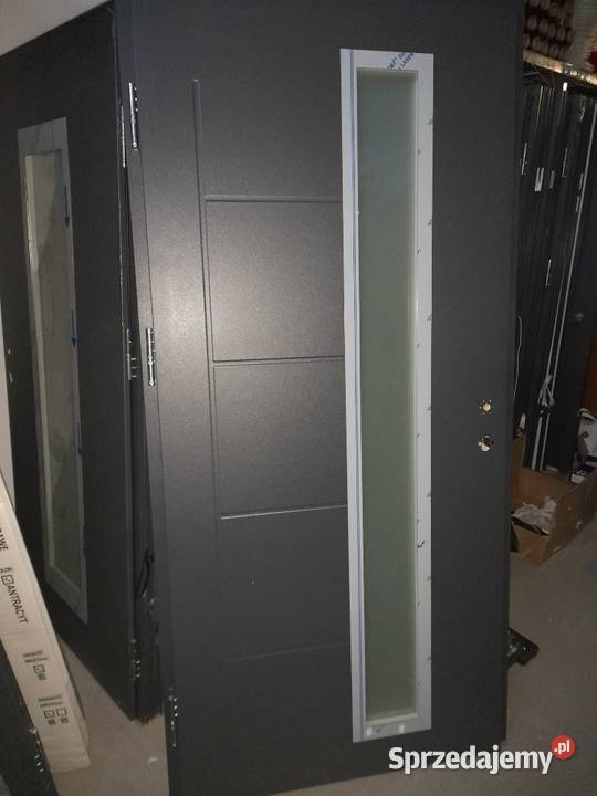 Drzwi z przeszkleniem antracyt 110x220 Łabiszyn