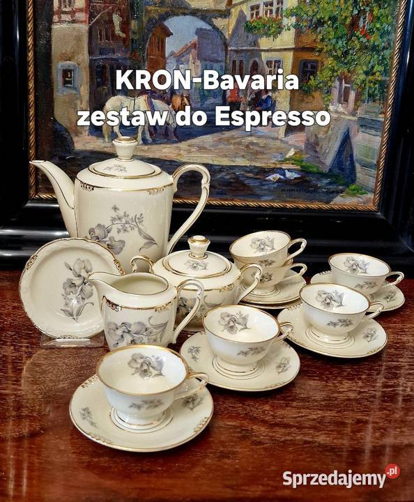 Unikatowy zestaw do Espresso KRONBavaria Nałęczów sprzedam
