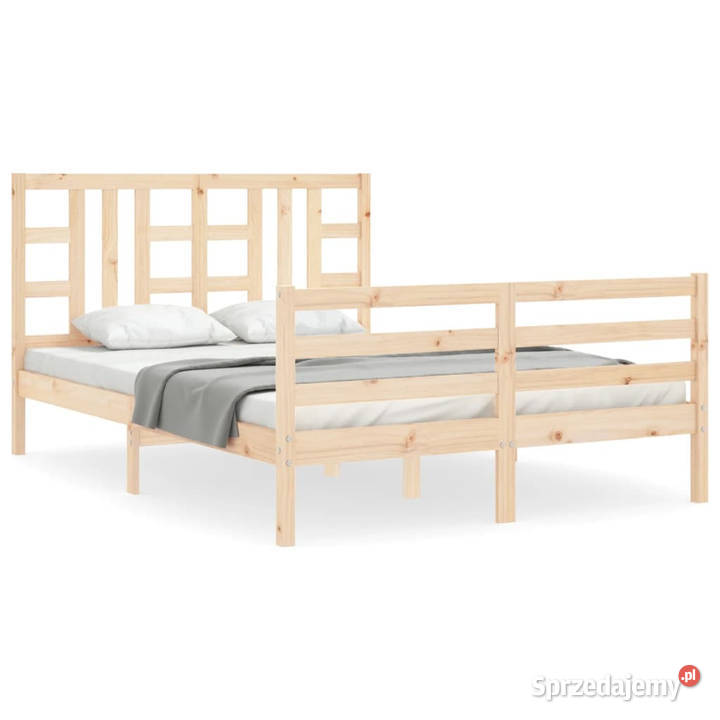 Rama łóżka z wezgłowiem lite drewno 160x200 sprzedam