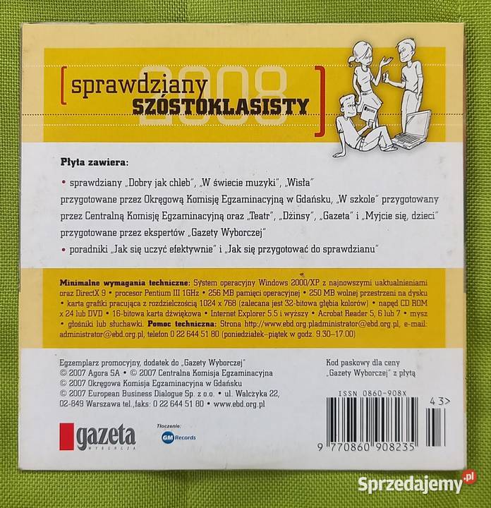Sprawdziany szóstoklasisty płyta CD Małkinia Górna
