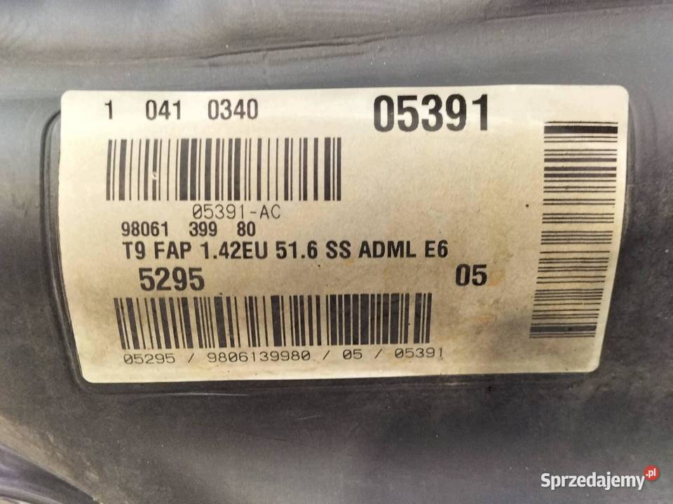 ZBIORNIK PALIWA BAK 20 HDI T9 9806139980 Peugeot