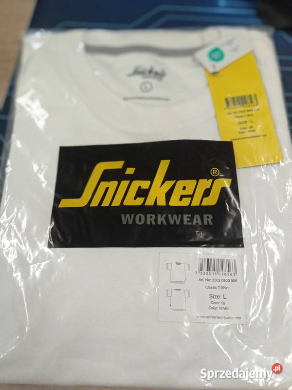 Koszulka Tshirt Snickers 2502 rozmiar L biała Rozmiar L sprzedam