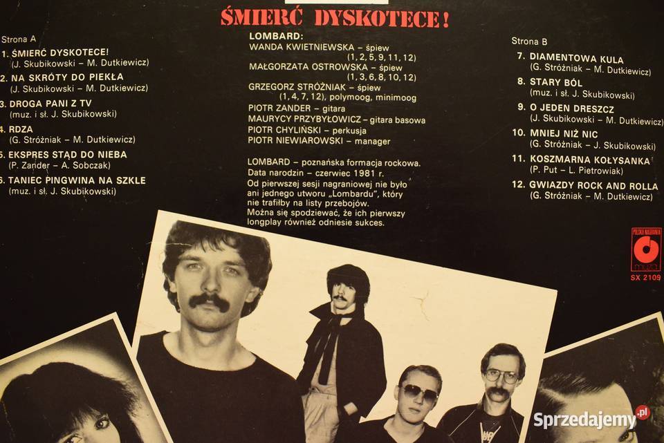 Lombard Śmierć dyskotece 1983 wydanie I płyta winylowa kujawsko-pomorskie Chełmno