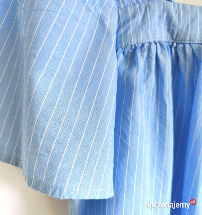 Niebieska bluzka w paski M 38 bawełna My Rozmiar 38(M) Szczecin