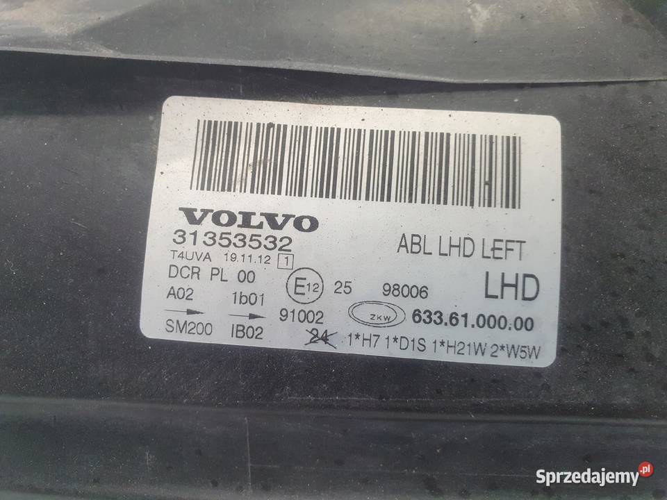 LAMPA LEWA Volvo V70 XC70 III S80 II PRZEDNIA lubelskie Rudka sprzedam
