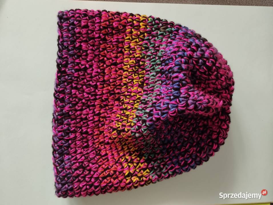 czapka szydełkowa na zimę beanie Moda i Styl Sulechów