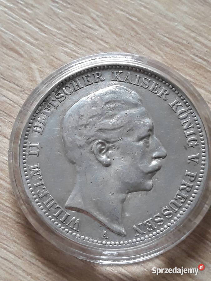 3 Marki Wilhelm II Prusy 1910 r men Aokoło Konin