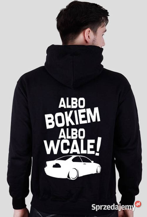 Bluza kapturowa z nadrukiem Albo bokiem albo Gliwice