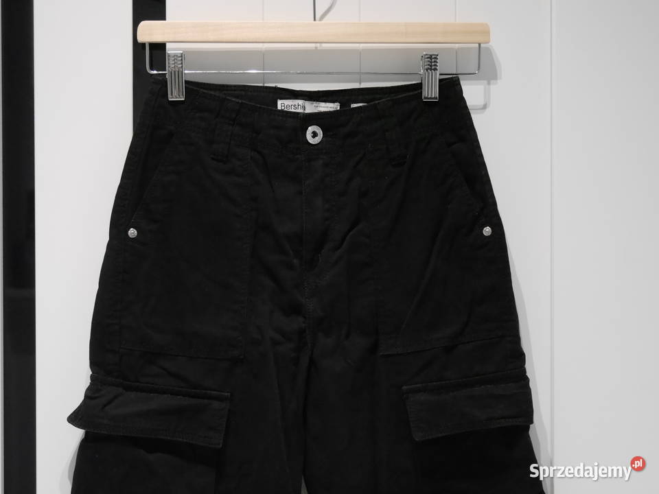 Bershka Cargo świetne spodnie bojówki 32 XXS Odzież damska Wrocław