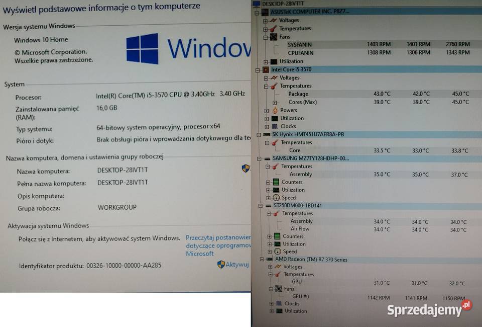 komputer PC intel core i5 3470 Mstów