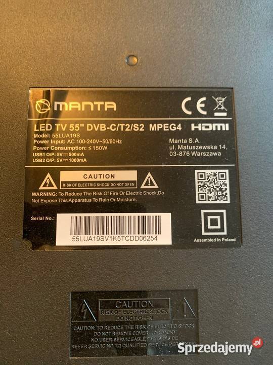 Manta 55lua19s hv550QUBH11 Gościeradów Ukazowy