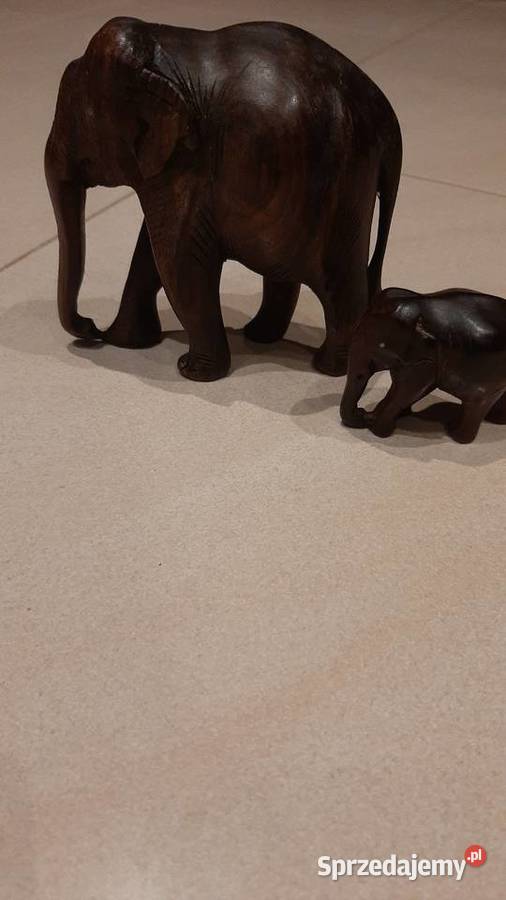 Drewniana Figurka Słoń 2 Stara Nowa Sól