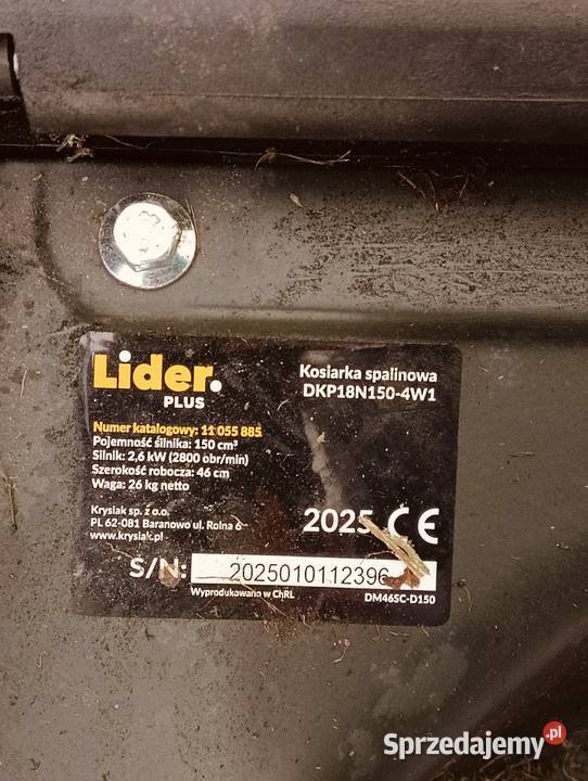 Kosiarka spalinowa Lider Plus DKP18N150 Łańcut