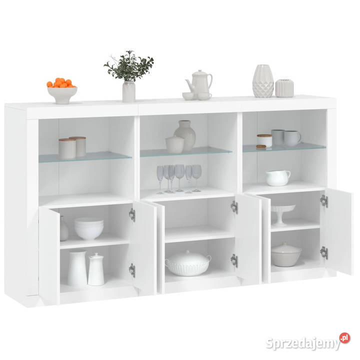 Szafka z oświetleniem LED biała 1815x37x100 Warszawa